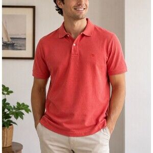 Brooks Brothers Coral Red Polo Shirt Original Fit 100% Cotton Pique Classic XL